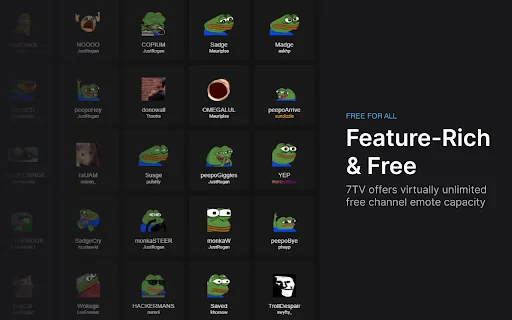 7TV डाउनलोड करें – Twitch और YouTube के लिए बेहतरीन इमोजी एक्सटेंशन - Screenshot 2