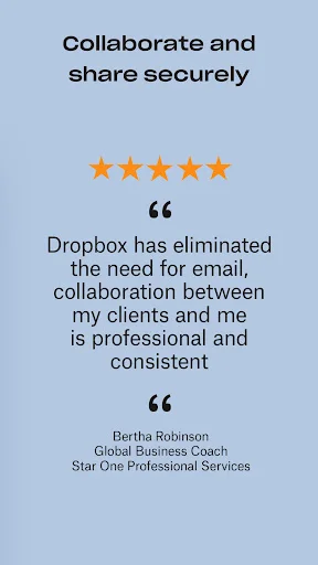 Dropbox डाउनलोड करें: सुरक्षित क्लाउड स्टोरेज और फ़ाइल शेयरिंग ऐप - Screenshot 4