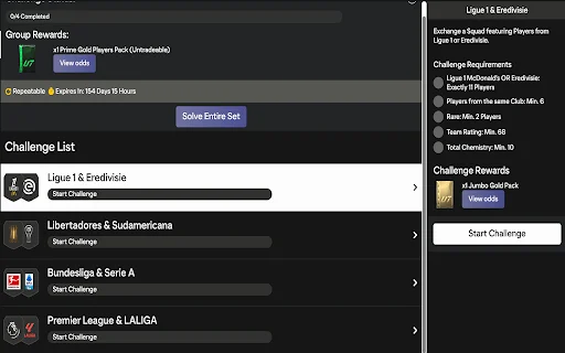 FC26 Enhancer डाउनलोड करें – SBC सॉल्वर और वेब ऐप टूल - Screenshot 3