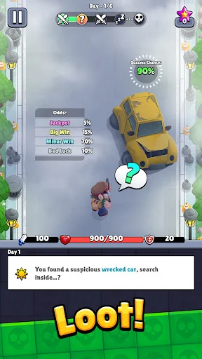 Bagbound Hero – Backpack RPG डाउनलोड करें: ज़ॉम्बी सर्वाइवल गेम - Screenshot 1