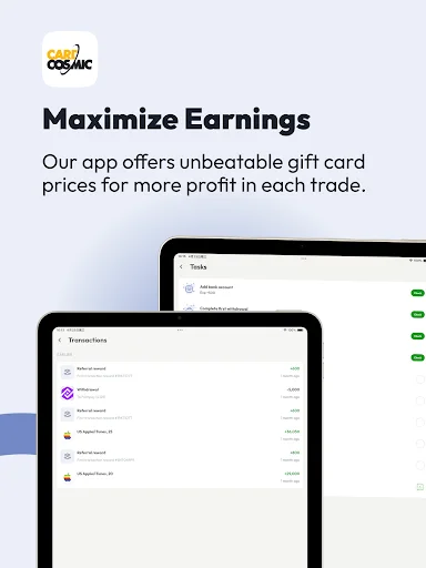 CardCosmic डाउनलोड करें – सुरक्षित रूप से गिफ्ट कार्ड बेचें - Screenshot 7
