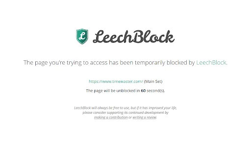 LeechBlock NG डाउनलोड करें – ध्यान भटकाने वाली वेबसाइट्स को ब्लॉक करें - Screenshot 2