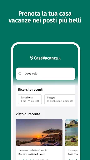 CaseVacanza.it ऐप डाउनलोड करें – अपनी छुट्टियों के लिए बेस्ट रेंटल बुक करें - Screenshot 1