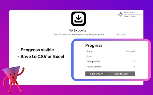 IG Follower Export Tool डाउनलोड करें – Instagram डेटा एक्सपोर्ट करें - Screenshot 3