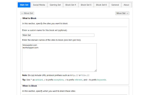LeechBlock NG डाउनलोड करें – ध्यान भटकाने वाली वेबसाइट्स को ब्लॉक करें - Screenshot 3