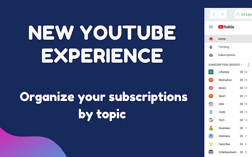 PocketTube डाउनलोड करें: YouTube सब्सक्रिप्शन को फोल्डर में व्यवस्थित करें - Screenshot 1