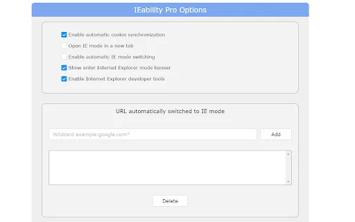 IEability – Chrome में Internet Explorer चलाएं | IE Tab मोड डाउनलोड करें - Screenshot 2