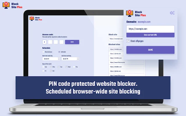 Block Site Plus डाउनलोड करें – वेबसाइट ब्लॉकर और पैरेंटल कंट्रोल - Screenshot 1