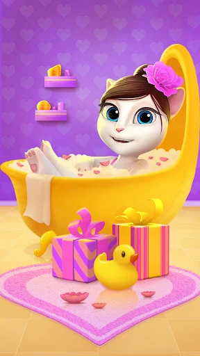 My Talking Angela डाउनलोड करें – बच्चों और बड़ों के लिए प्यारा वर्चुअल पेट गेम - Screenshot 3
