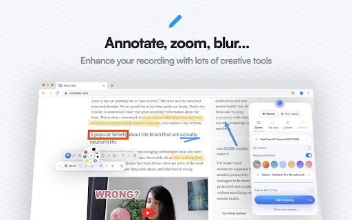 Screenity स्क्रीन रिकॉर्डर डाउनलोड करें – बेस्ट फ्री स्क्रीन कैप्चर टूल - Screenshot 2
