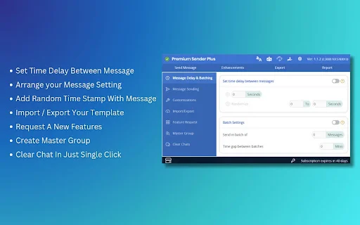 Premium Sender Plus डाउनलोड करें – सर्वश्रेष्ठ मैसेजिंग टूल - Screenshot 4