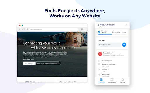 Email Finder – GetProspect डाउनलोड करें | LinkedIn पर ईमेल खोजें - Screenshot 3