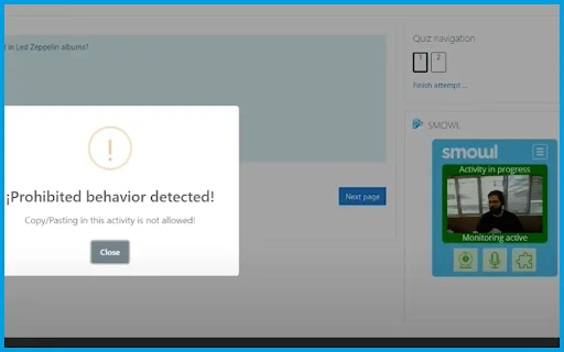 Smowl Chrome Extension डाउनलोड करें – सुरक्षित ऑनलाइन परीक्षा - Screenshot 2