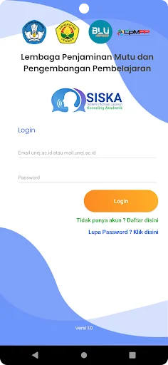 SiSKA LPMPP डाउनलोड करें – जेंबेर विश्वविद्यालय के लिए परामर्श सेवाएं - Screenshot 1