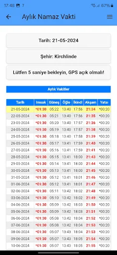 Türkiye Takvimi डाउनलोड करें – नमाज़ का समय और किबला दिशा - Screenshot 4