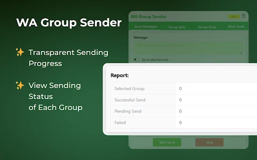 WAWebSender डाउनलोड करें – WhatsApp ग्रुप मैसेजिंग और मैनेजमेंट टूल - Screenshot 3