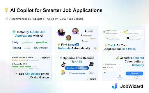 JobWizard डाउनलोड करें – AI के साथ जॉब आवेदन 10x तेजी से भरें - Screenshot 2