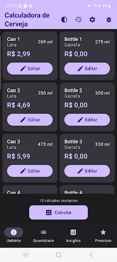 Calculadora de Cerveja डाउनलोड करें – सबसे सस्ता बीयर चुनें - Screenshot 3