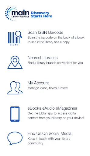MAIN Library Alliance (NJ) ऐप डाउनलोड करें – अपनी लाइब्रेरी तक पहुँचें - Screenshot 1