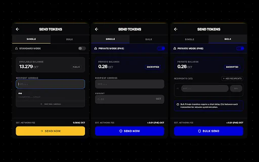0xio Wallet डाउनलोड करें – Octra नेटवर्क के लिए सुरक्षित और निजी वॉलेट - Screenshot 3