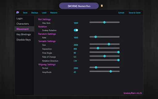 SnakeyRain Chrome Extension डाउनलोड करें – Slither.io बॉट्स कंट्रोल करें - Screenshot 3