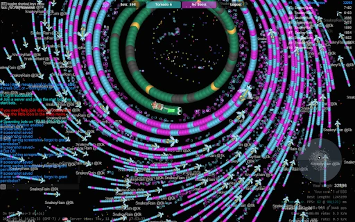 SnakeyRain Chrome Extension डाउनलोड करें – Slither.io बॉट्स कंट्रोल करें - Screenshot 1