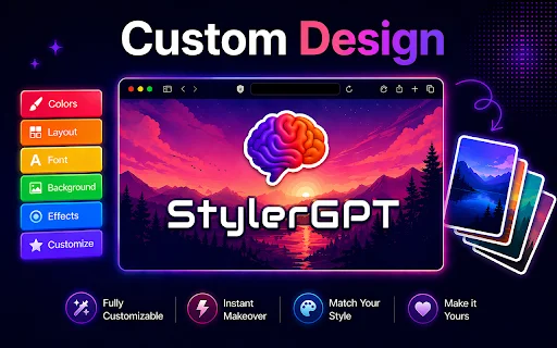 StylerGPT डाउनलोड करें – ChatGPT को थीम और प्रॉम्प्ट मैनेजर से बदलें - Screenshot 1