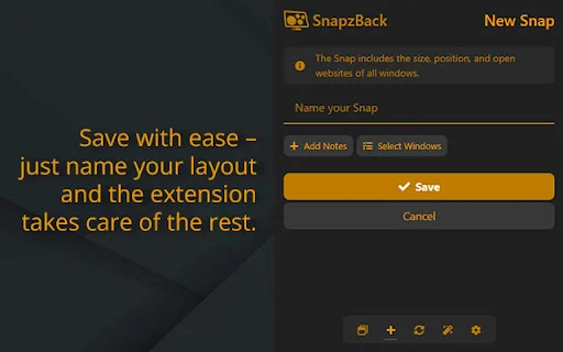 SnapzBack Layout Manager डाउनलोड करें – Chrome विंडो व्यवस्थित करें - Screenshot 2