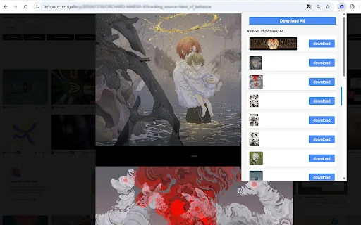 Behance Image Downloader – Behance से इमेज डाउनलोड करें - Screenshot 3