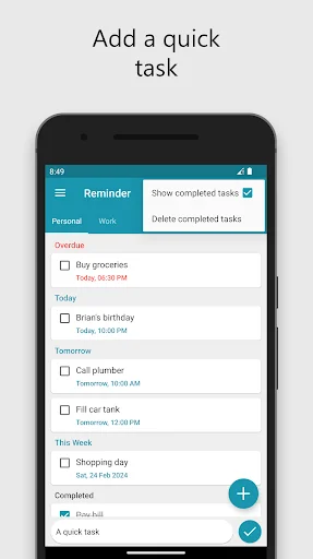 To Do List Reminder & Widget डाउनलोड करें – दैनिक कार्य प्रबंधन - Screenshot 2