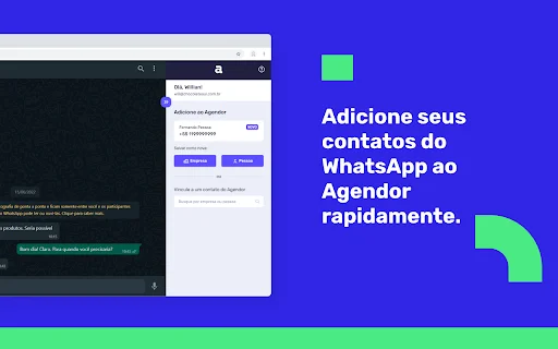 Agendor CRM WhatsApp Web एक्सटेंशन डाउनलोड करें – सेल्स बढ़ायें - Screenshot 2