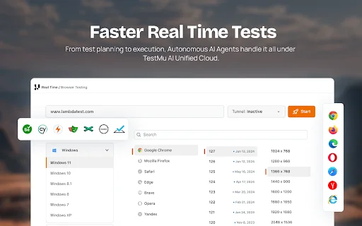 TestMu AI Chrome Extension डाउनलोड करें – क्रॉस ब्राउज़र टेस्टिंग - Screenshot 1
