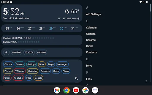AIO Launcher डाउनलोड करें – सबसे तेज़ और कस्टमाइज़ेबल होम स्क्रीन - Screenshot 6