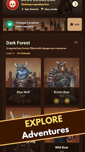 Gladia2 ऑनलाइन MMO टेक्स्ट RPG डाउनलोड करें – मध्ययुगीन एडवेंचर - Screenshot 11