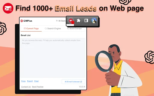 Email Finder & Email Hunter डाउनलोड करें – ईमेल डेटा खोजें - Screenshot 2