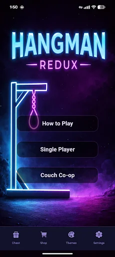 Hangman Redux: Word Puzzles डाउनलोड करें – मजेदार शब्द गेम - Screenshot 1
