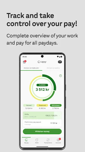 Cappy – Flexible Pay डाउनलोड करें – वेतन अब बिना प्रतीक्षा के - Screenshot 3