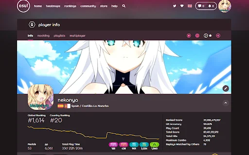 osu! subdivide nations डाउनलोड करें – क्षेत्रीय झंडे और स्कोर रैंकिंग - Screenshot 3