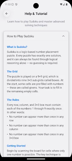 Sudoku Trainer डाउनलोड करें – सुडोकू में महारत हासिल करें और मुफ्त खेलें - Screenshot 7