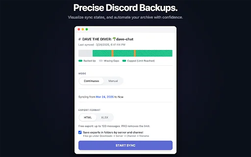 Discord Chat Exporter डाउनलोड करें – सुरक्षित रूप से चैट बैकअप लें - Screenshot 2