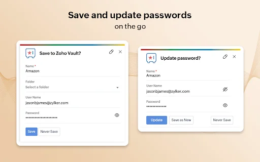 Zoho Vault डाउनलोड करें – सुरक्षित पासवर्ड मैनेजर और पासवर्ड जनरेटर - Screenshot 5