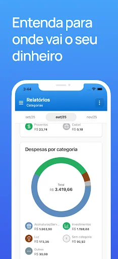 Dinzo: Finanças Pessoais डाउनलोड करें – अपना बजट ट्रैक करें - Screenshot 3