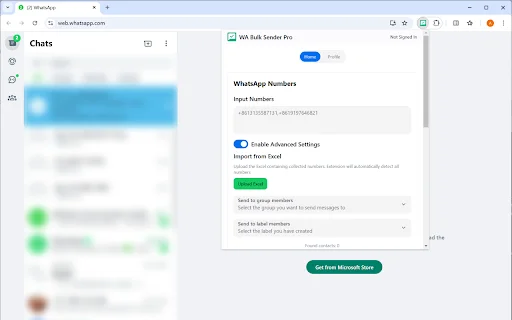 WA Bulk Sender Pro डाउनलोड करें – WhatsApp पर ऑटो मैसेज भेजें - Screenshot 1