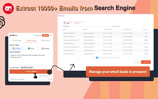 Email Finder & Email Hunter डाउनलोड करें – ईमेल डेटा खोजें - Screenshot 1