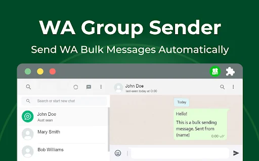 WAWebSender डाउनलोड करें – WhatsApp ग्रुप मैसेजिंग और मैनेजमेंट टूल - Screenshot 1