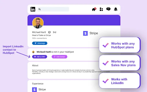 Hublead डाउनलोड करें – LinkedIn से HubSpot में डेटा सिंक करें - Screenshot 2