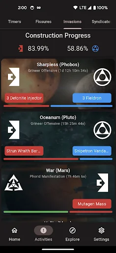 Cephalon Navis डाउनलोड करें – Warframe का सर्वश्रेष्ठ ट्रैकर ऐप - Screenshot 5