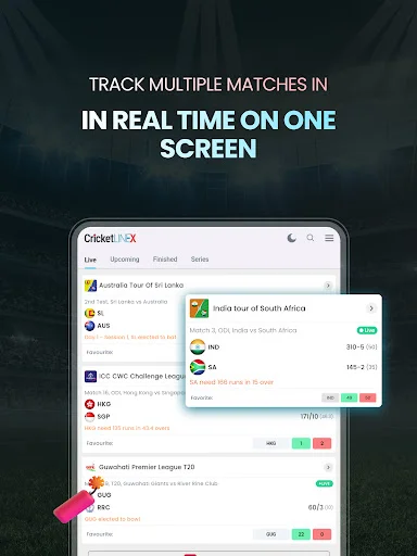Cricket LineX डाउनलोड करें – सबसे तेज़ लाइव क्रिकेट स्कोर और अपडेट - Screenshot 15