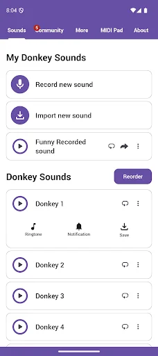 Donkey Sounds डाउनलोड करें – मजेदार गधों की आवाजें फ्री में - Screenshot 1
