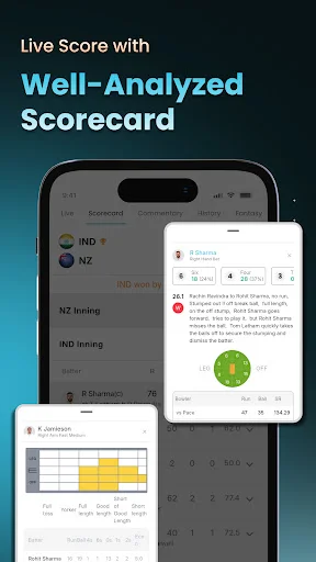 Cricket LineX डाउनलोड करें – सबसे तेज़ लाइव क्रिकेट स्कोर और अपडेट - Screenshot 3